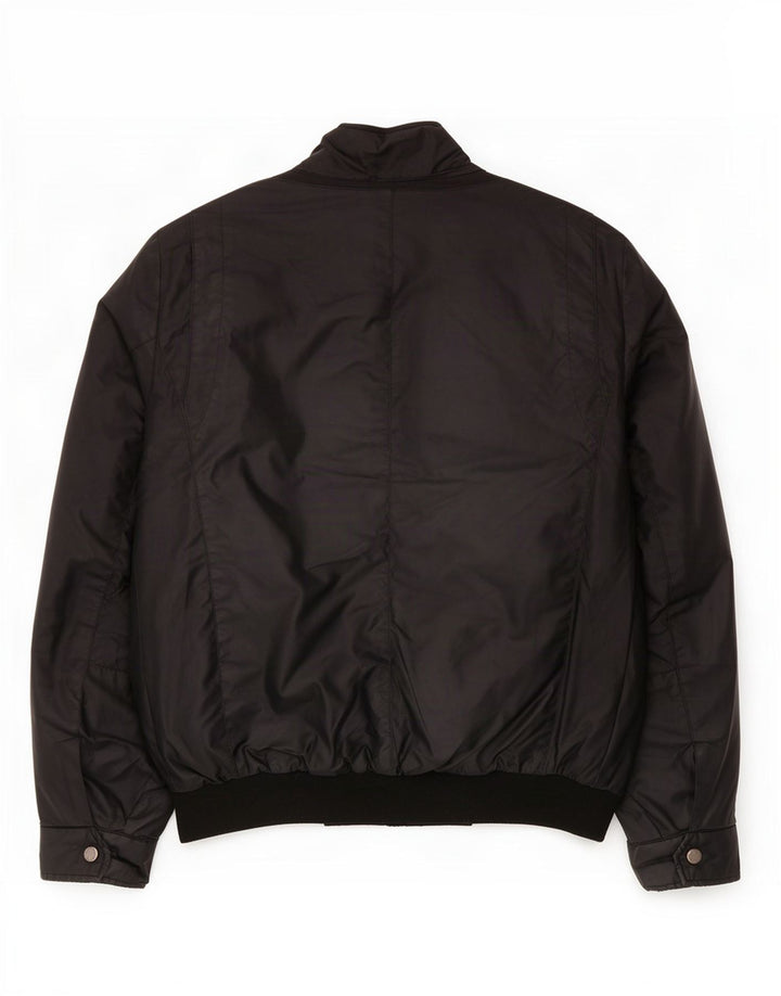 Geox Mens Bomber Jacket UK 40 Large Black Cotton
