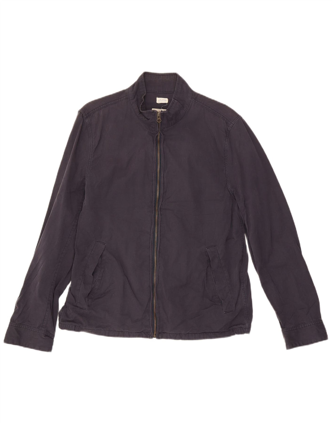J. Crew Mens Bomber Jacket UK 38 Medium Navy Blue Cotton