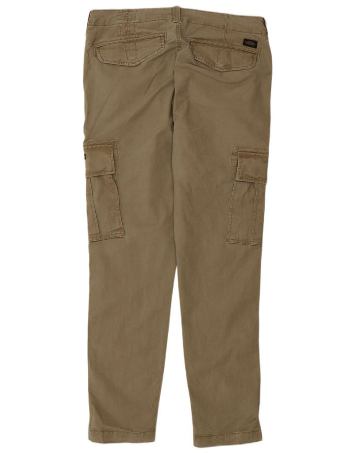 Superdry Mens Slim Cargo Trousers W34 L34 Beige Cotton