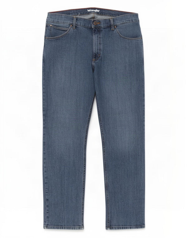 Wrangler Mens Slim Jeans W36 L32 Blue Cotton