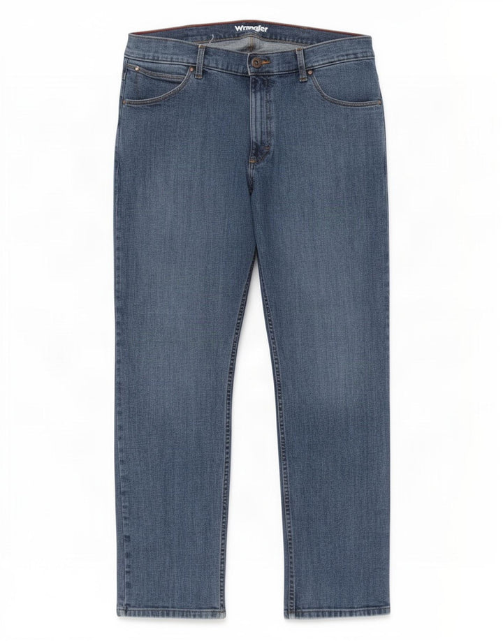 Wrangler Mens Slim Jeans W36 L32 Blue Cotton