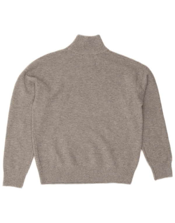 Marks & Spencer Womens Turtle Neck Jumper Sweater UK 6 XS Grey Flecked