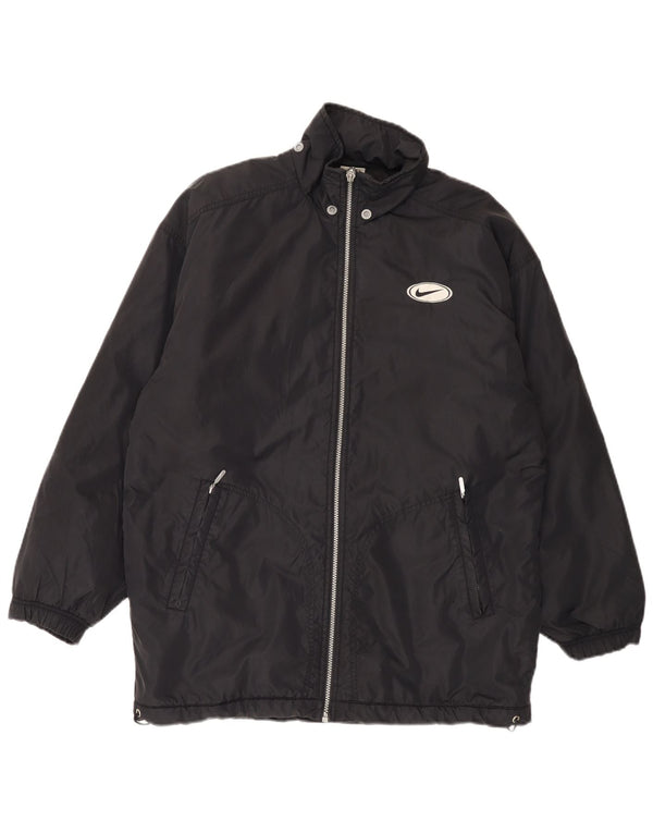 Nike Mens Graphic Loose Fit Padded Jacket UK 36/38 Small Black Nylon