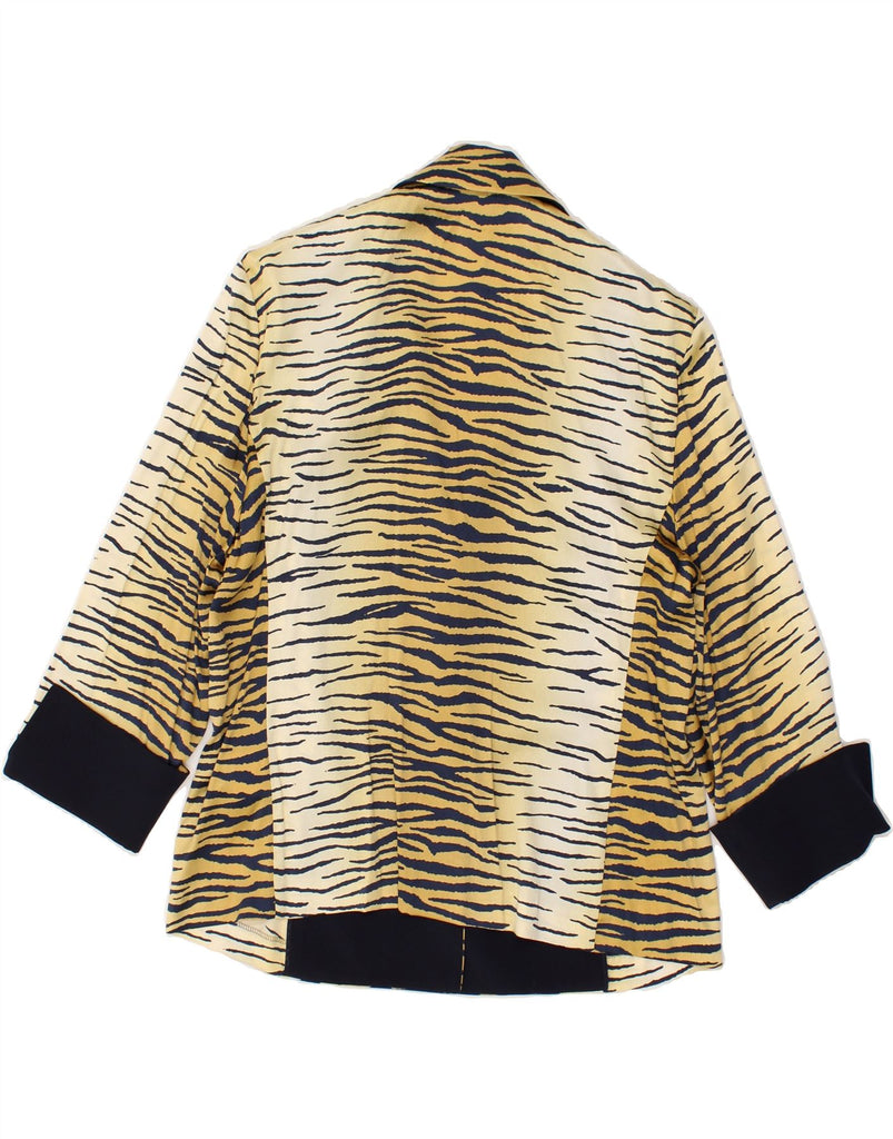 LIOLA Womens 3 Button 3/4 Sleeve Blazer Jacket UK 16 Large Beige | Vintage Liola | Thrift | Second-Hand Liola | Used Clothing | Messina Hembry 