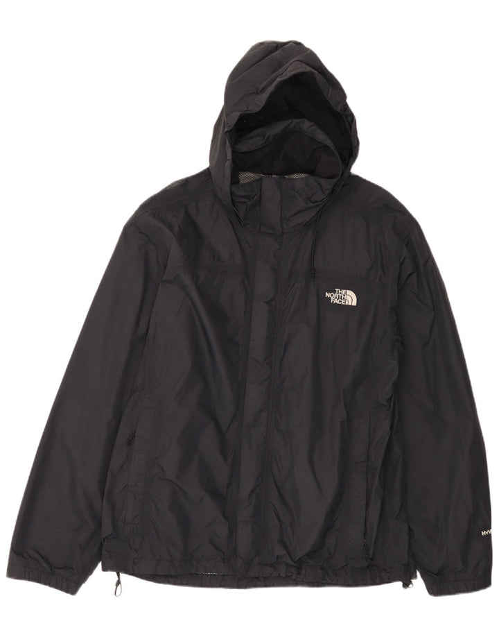 The North Face Mens Hyvent Hooded Rain Jacket UK 38 Medium Black Nylon