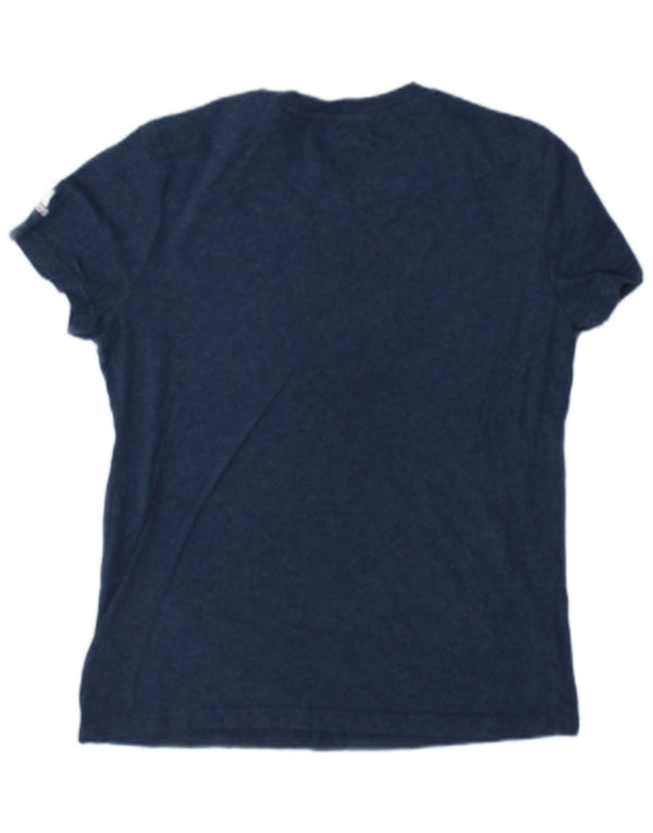 Adidas Womens Graphic T-Shirt Top UK 16/18 Large Navy Blue Cotton