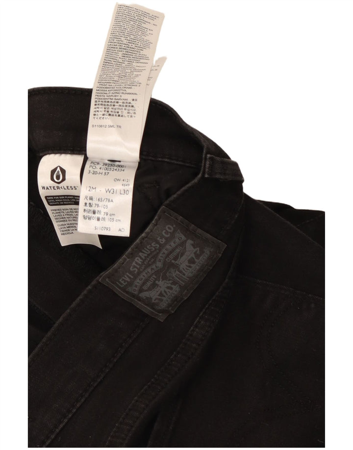 Levi's Womens Classic Straight Jeans W31 L30 Black Cotton