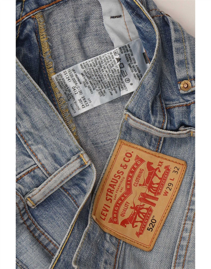 Levi's Mens 520 Tapered Jeans W29 L32 Blue Cotton