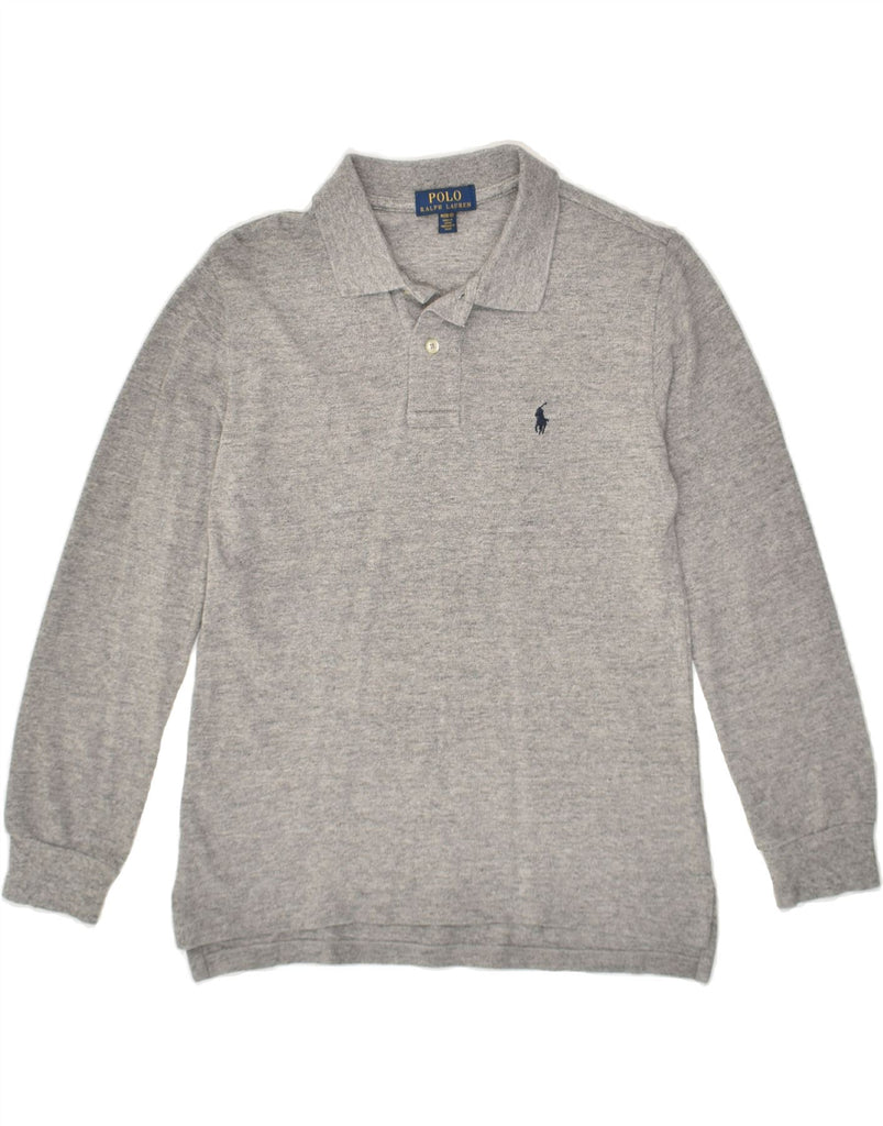 POLO RALPH LAUREN Boys Long Sleeve Polo Shirt 10-11 Years Medium Grey | Vintage Polo Ralph Lauren | Thrift | Second-Hand Polo Ralph Lauren | Used Clothing | Messina Hembry 