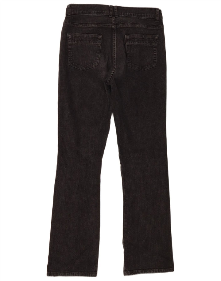 Marks & Spencer Womens Bootcut Jeans UK 10 Small W30 L29 Black Cotton