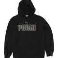 PUMA Mens Graphic Hoodie Jumper Small Black Cotton Vintage Puma and Second-Hand Puma from Messina Hembry 