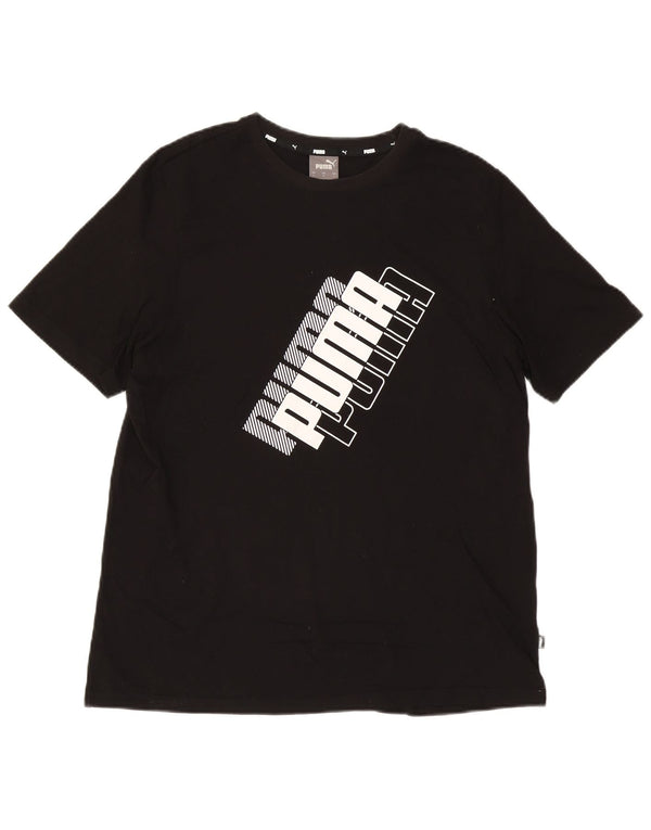 Puma Mens Graphic T-Shirt Top Large Black
