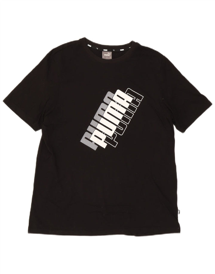 Puma Mens Graphic T-Shirt Top Large Black