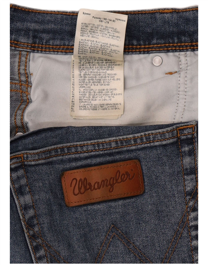 Wrangler Mens Texas Straight Jeans W36 L30 Blue Cotton