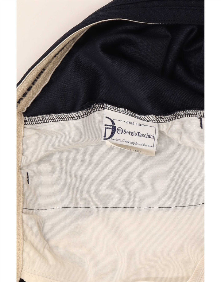 Sergio Tacchini Mens Sport Shorts IT 56 2XL Navy Blue Polyester