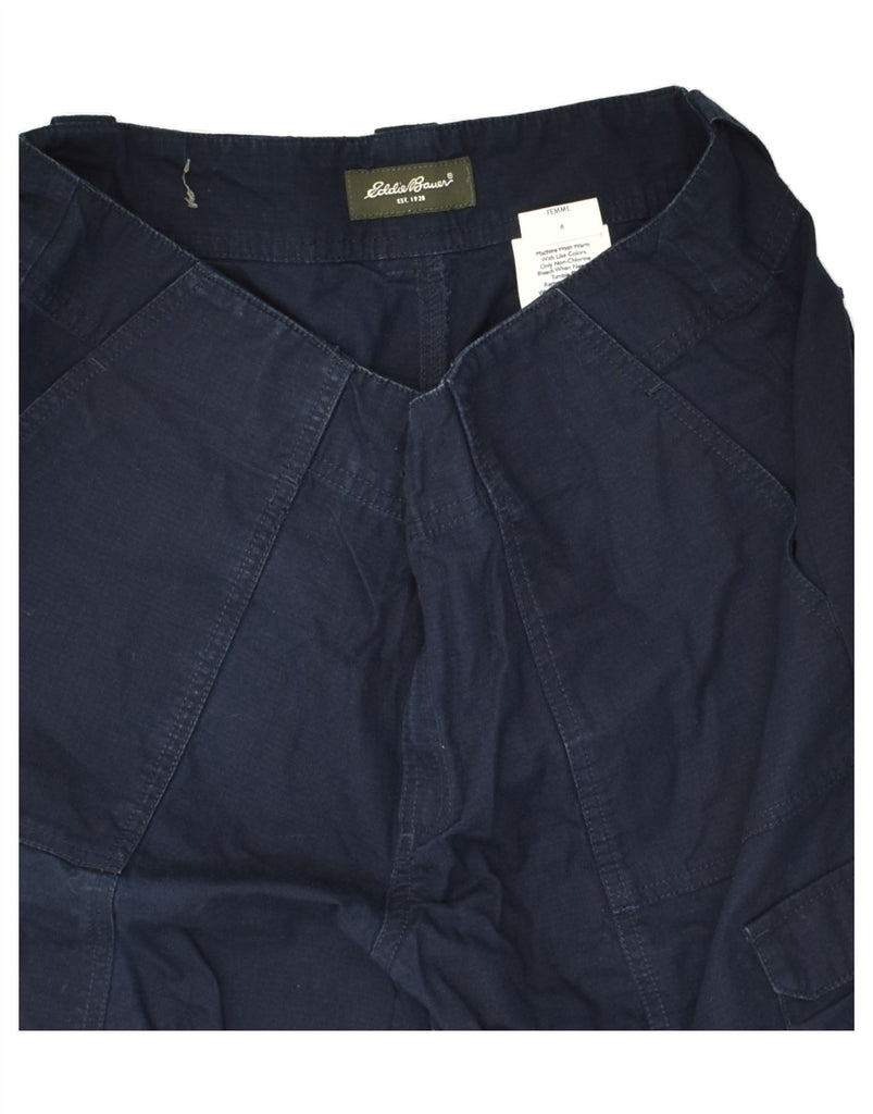 EDDIE BAUER Womens Cargo Shorts US 8 Medium W30  Navy Blue Cotton | Vintage Eddie Bauer | Thrift | Second-Hand Eddie Bauer | Used Clothing | Messina Hembry 