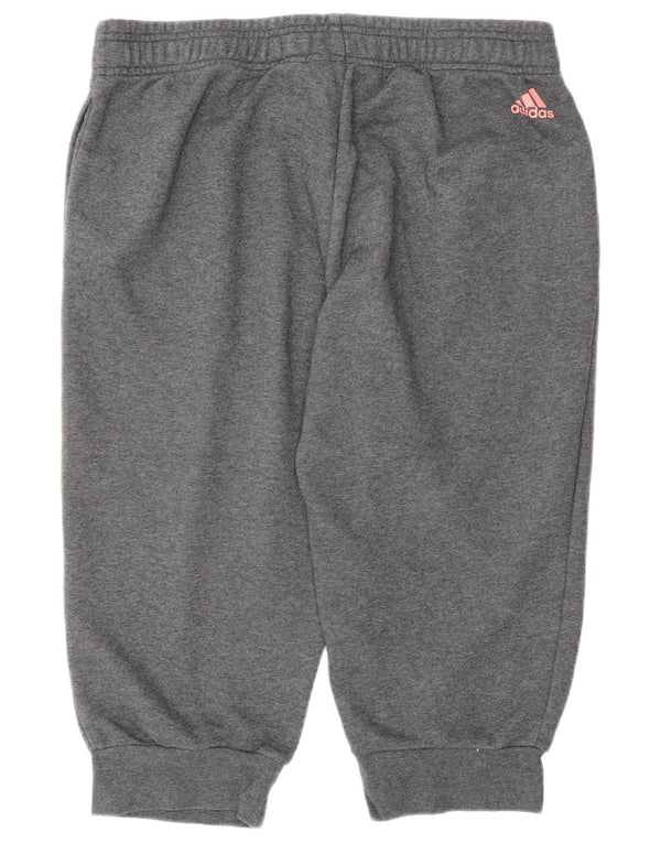 Adidas Womens Graphic Capri Tracksuit Trousers Joggers UK 16/18 Large Grey