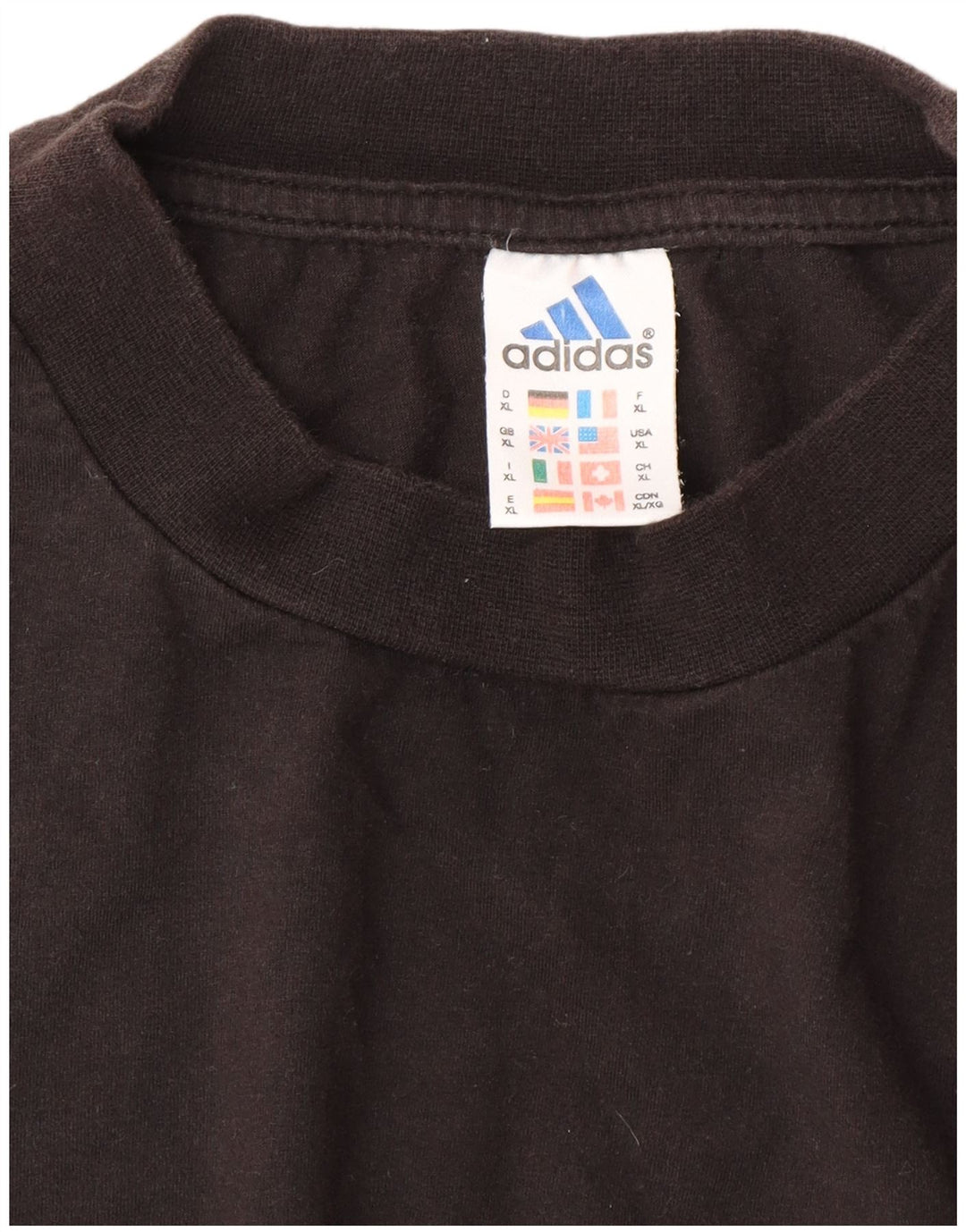 Adidas Mens T-Shirt Top XL Black Cotton