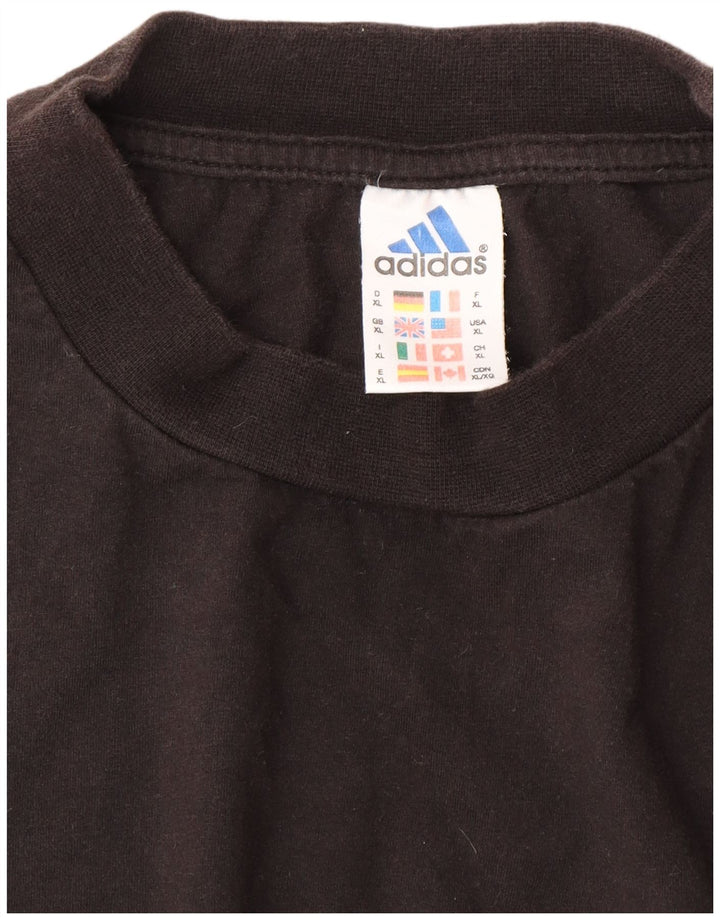 Adidas Mens T-Shirt Top XL Black Cotton