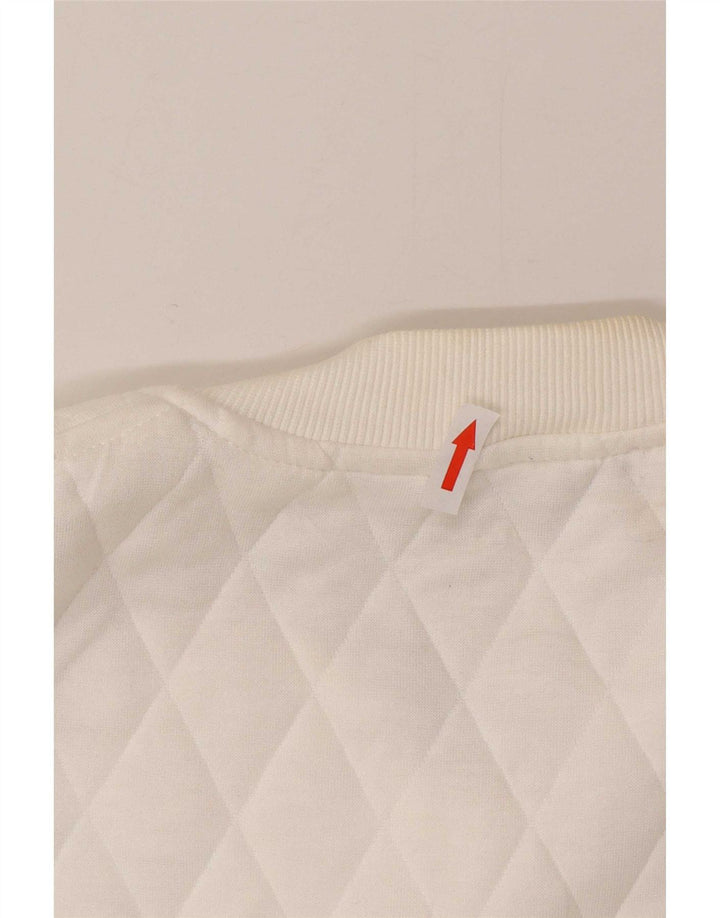 Marks & Spencer Womens Quilted Jacket UK 14 Large  White Polyester