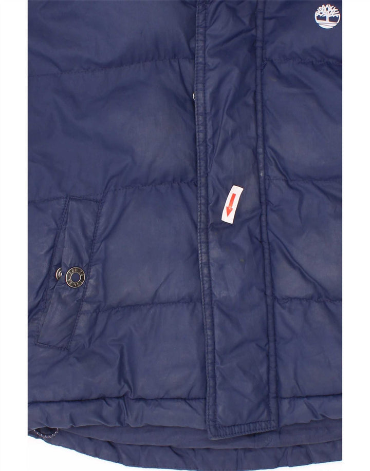 Timberland Boys Hooded Padded Jacket 4-5 Years Navy Blue Polyester