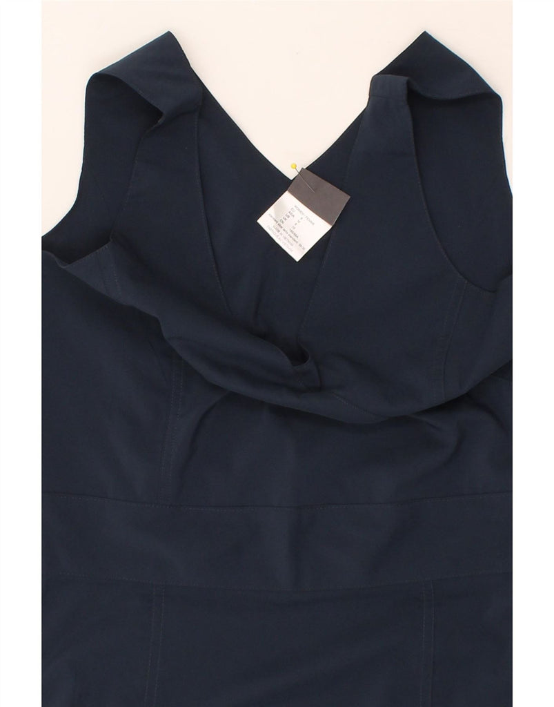 JACK WOLFSKIN Womens Sleeveless A-Line Dress UK 10 Sṁall Navy Blue Vintage Jack Wolfskin and Second-Hand Jack Wolfskin from Messina Hembry 