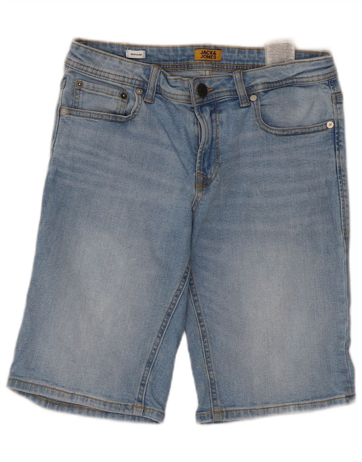Jack & Jones Boys Denim Shorts 12-13 Years W32 Blue Cotton