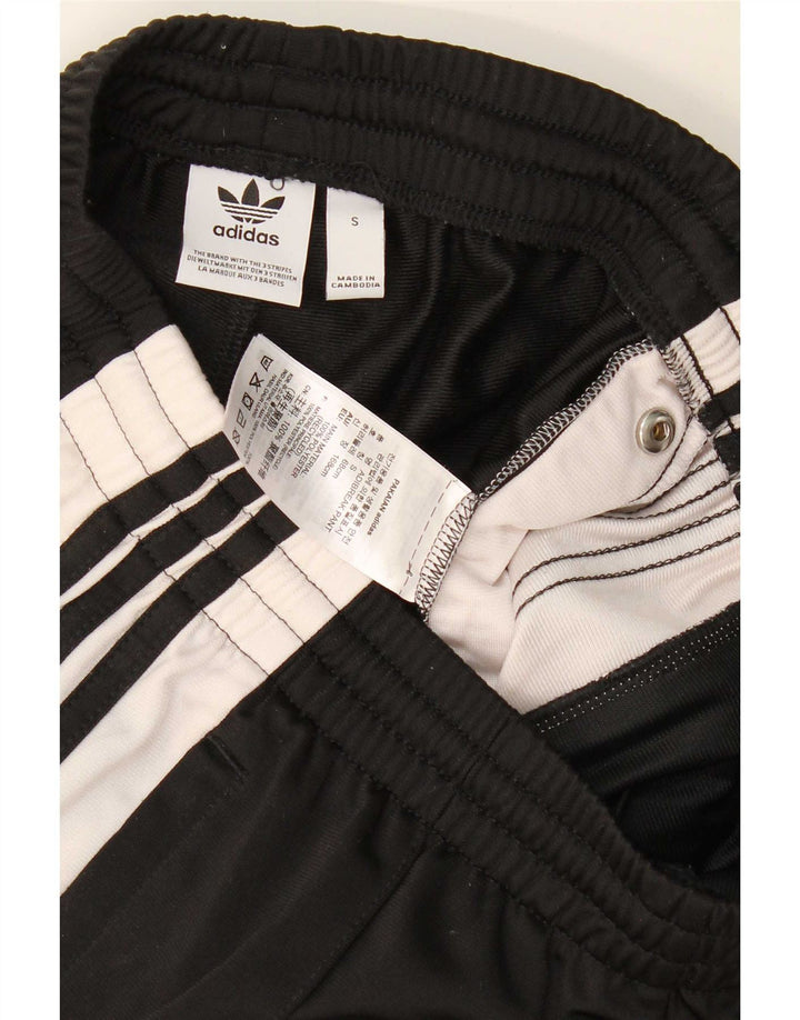 Adidas Mens Graphic Tracksuit Trousers Small Black Colourblock Polyester
