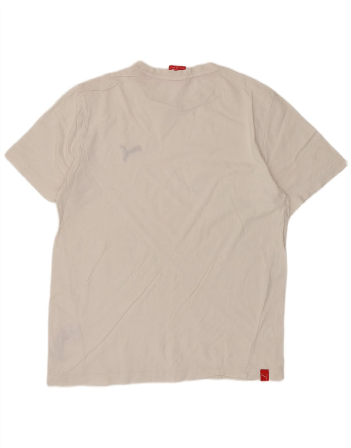 Puma Mens T-Shirt Top Small White Cotton
