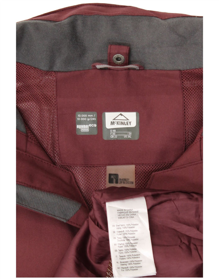 MC Kinley Womens Rain Jacket UK  22 3XL Burgundy Polyester