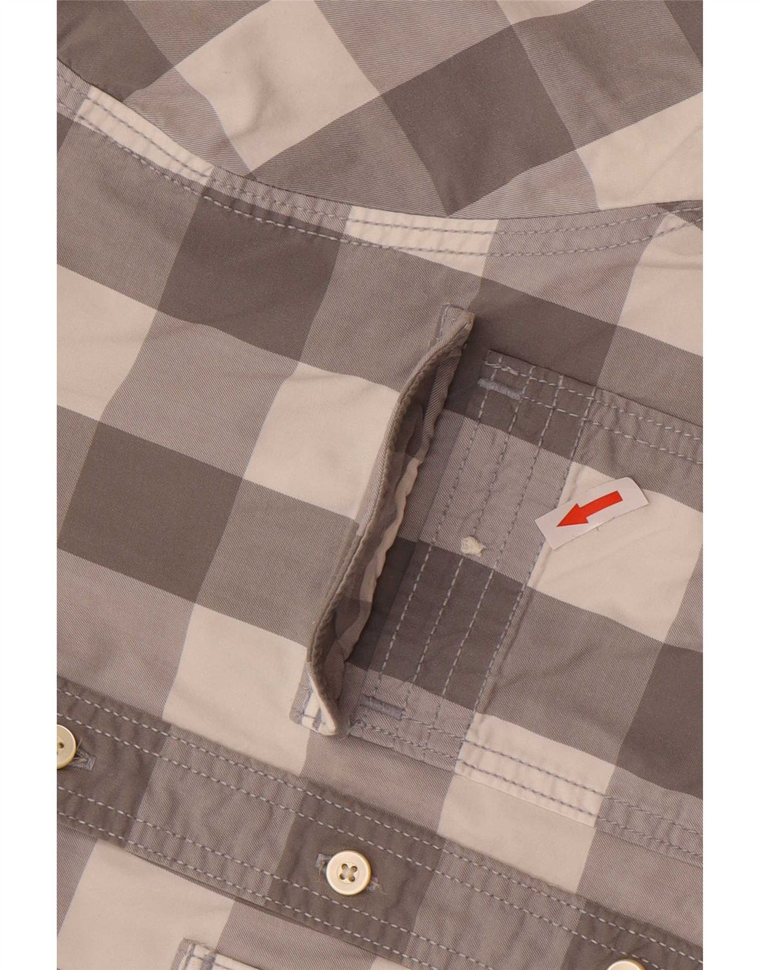 Abercrombie & Fitch Mens Short Sleeve Shirt Small Grey Check Cotton