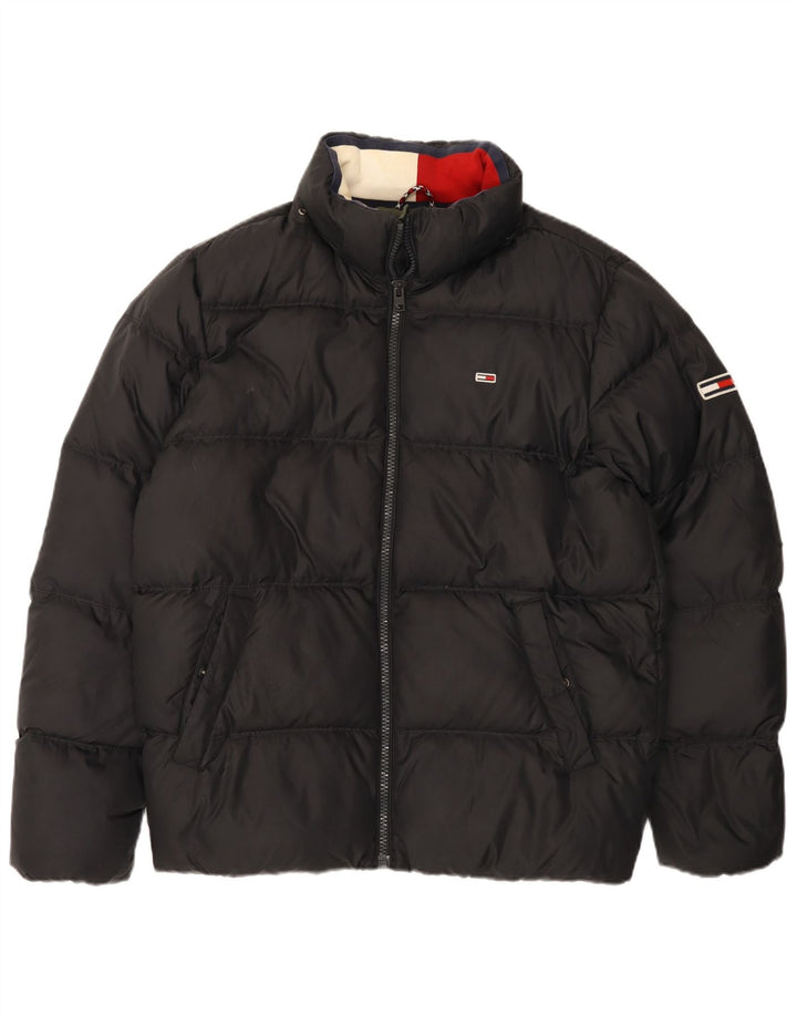 Tommy Hilfiger Mens Padded Jacket UK 40 Large Black Polyester