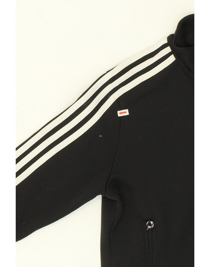 ADIDAS Womens Tracksuit Top Jacket UK 14 Medium Black Vintage Adidas and Second-Hand Adidas from Messina Hembry 