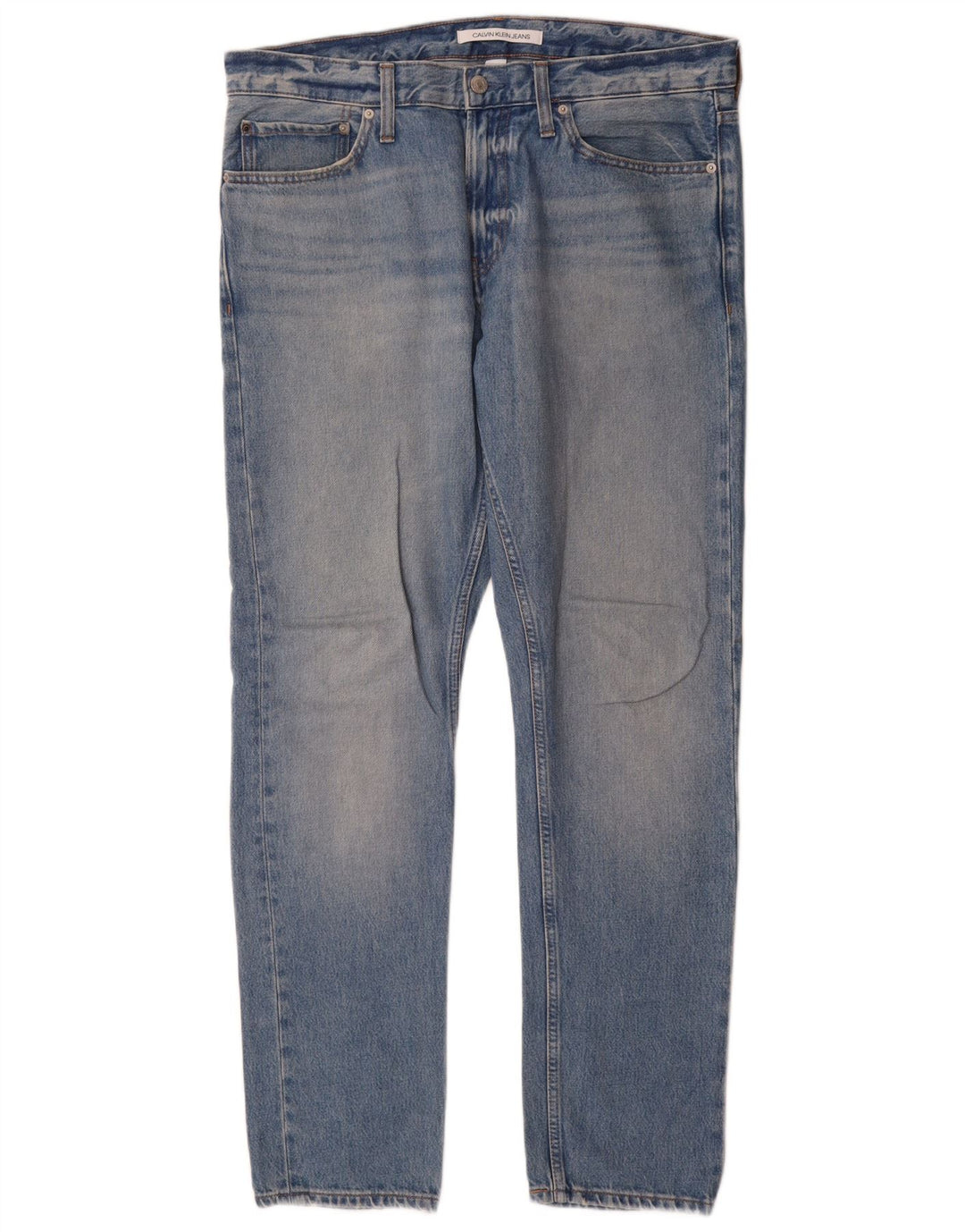 Calvin Klein Mens Slim Jeans W34 L32 Blue Cotton