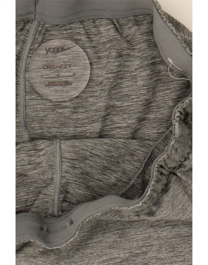 NIKE Womens Dri Fit Sport Shorts UK 14 Large  Grey Flecked Polyester