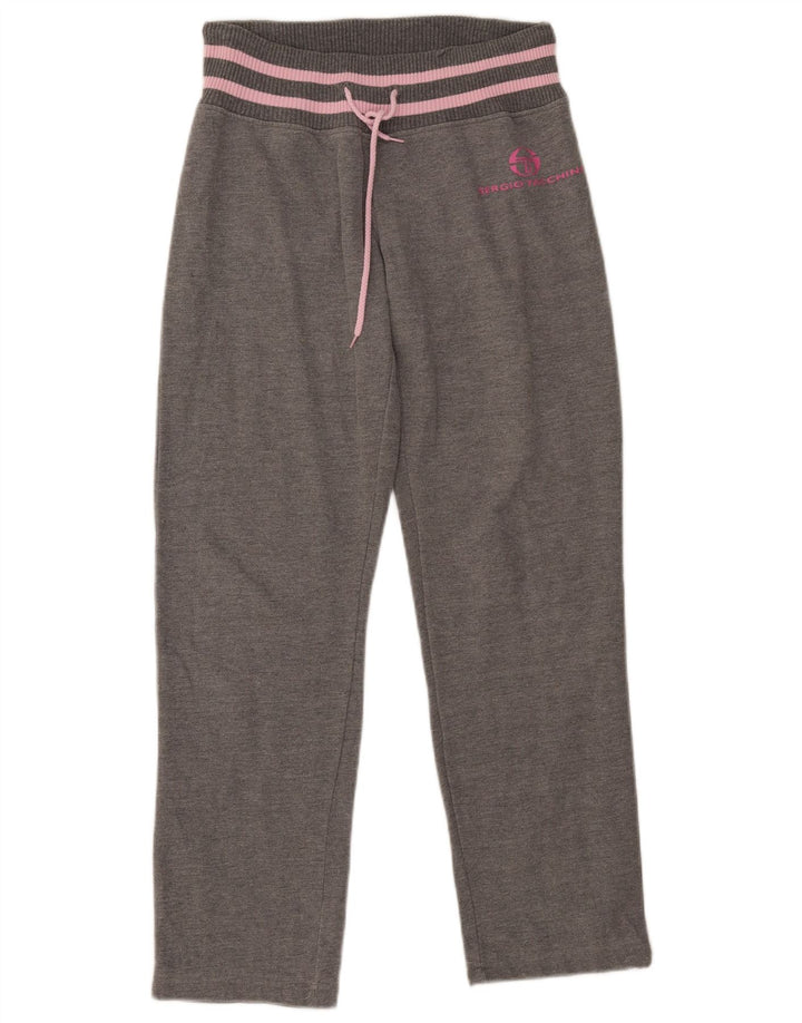 Sergio Tacchini Womens Tracksuit Trousers UK 14 Medium Grey Cotton