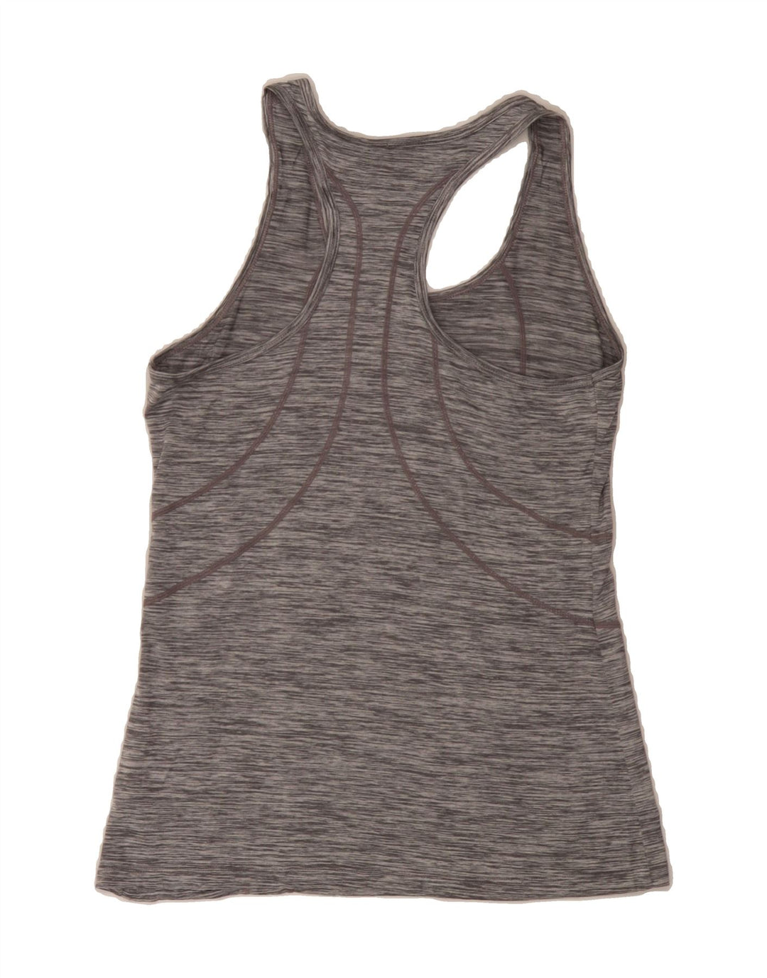 REEBOK Womens Vest Top UK 8 Small Grey Pinstripe Polyester Vintage Reebok and Second-Hand Reebok from Messina Hembry 