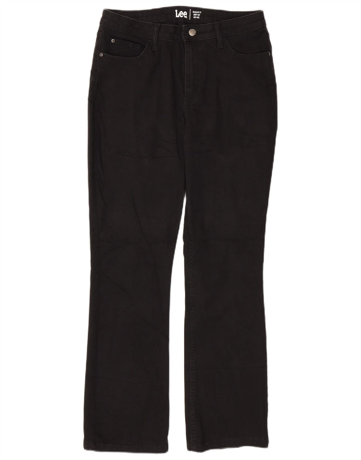 LEE Womens Mid Rise Regular Fit Bootcut Jeans W32 L30 Black