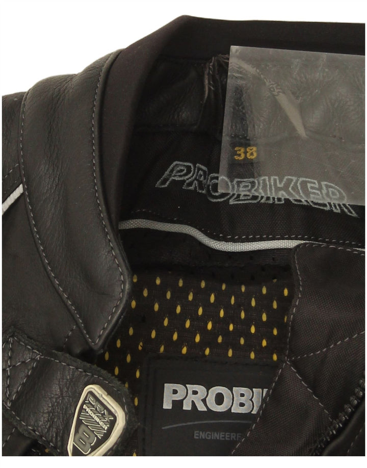 Probiker Womens Crop Racer Jacket EU 38 Medium Black Colourblock