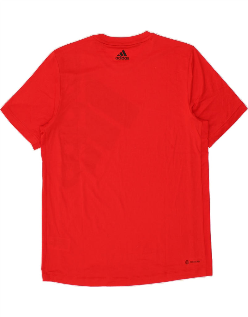 ADIDAS Mens Graphic T-Shirt Top Medium Red Polyester Vintage Adidas and Second-Hand Adidas from Messina Hembry 