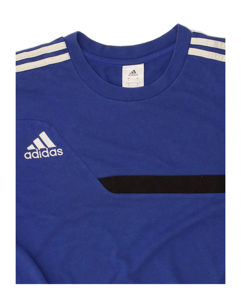 ADIDAS Mens Graphic T-Shirt Top Large Blue Cotton | Vintage Adidas | Thrift | Second-Hand Adidas | Used Clothing | Messina Hembry 