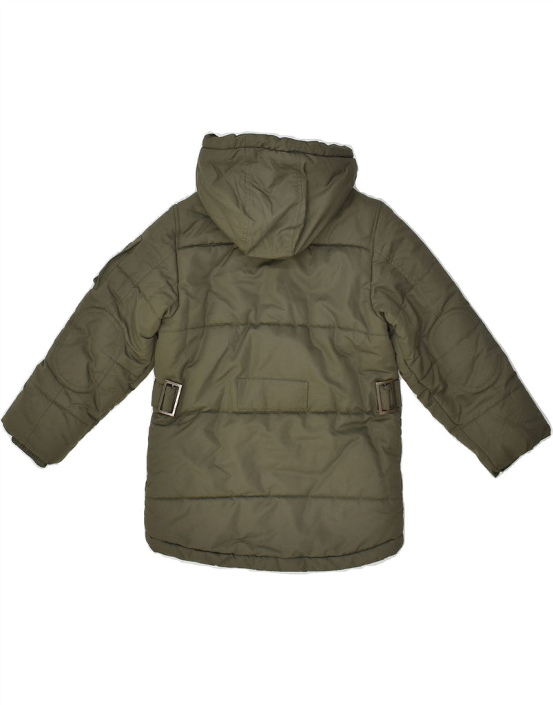 BENETTON Boys Hooded Parka Jacket 3-4 Years XS Khaki Polyester | Vintage Benetton | Thrift | Second-Hand Benetton | Used Clothing | Messina Hembry 