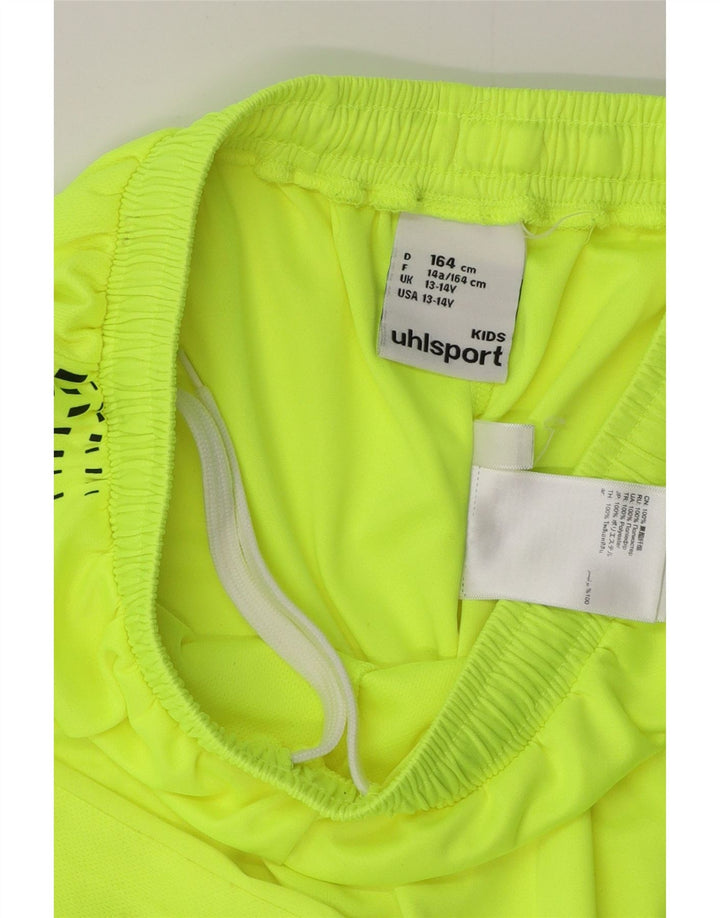 UHLSPORT Boys FC Koln Sport Shorts 13-14 Years  Green Polyester