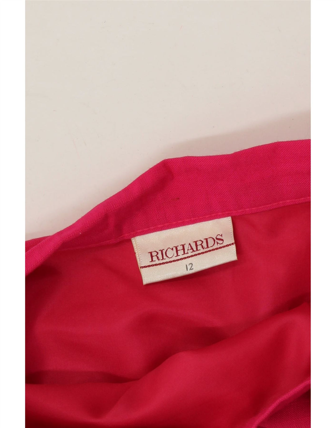 RICHARDS Womens Peplum Skirt UK 12 Medium W28  Pink Polyester Vintage Richards and Second-Hand Richards from Messina Hembry 