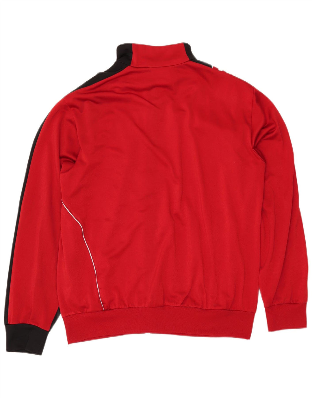 ADIDAS Mens Tracksuit Top Jacket UK 40/42 Medium Red Colourblock Polyester