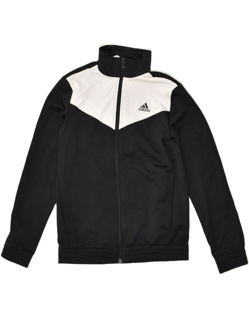 ADIDAS Boys Tracksuit Top Jacket 10-11 Years Black Colourblock Polyester | Vintage Adidas | Thrift | Second-Hand Adidas | Used Clothing | Messina Hembry 