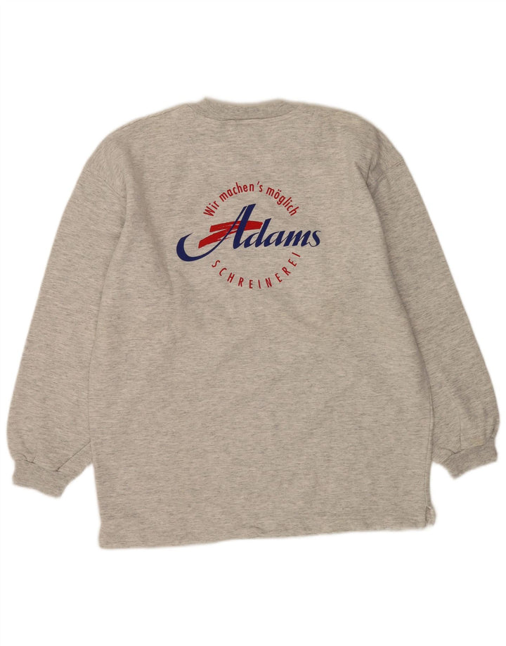 Adams Mens Sweatshirt Jumper XL Grey Flecked Cotton