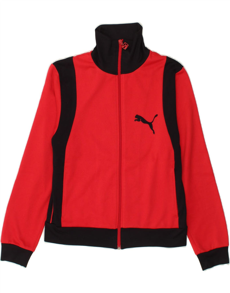 PUMA Womens Tracksuit Top Jacket UK 18 XL Red Colourblock Vintage Puma and Second-Hand Puma from Messina Hembry 