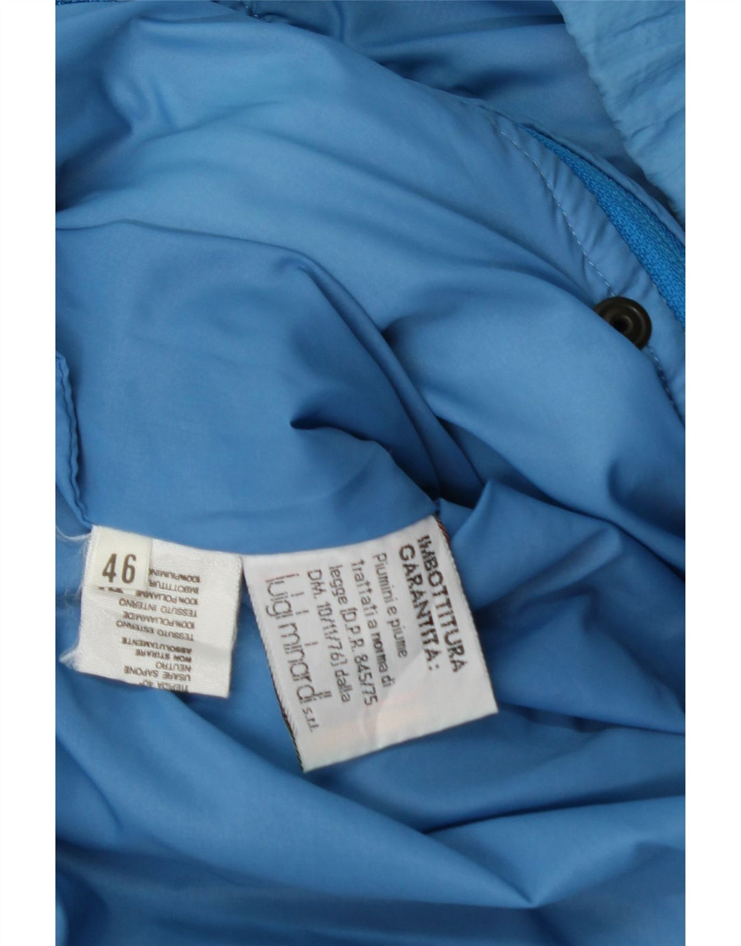 MC Ross Mens Hooded Padded Jacket IT 46 Small Blue Polyamide