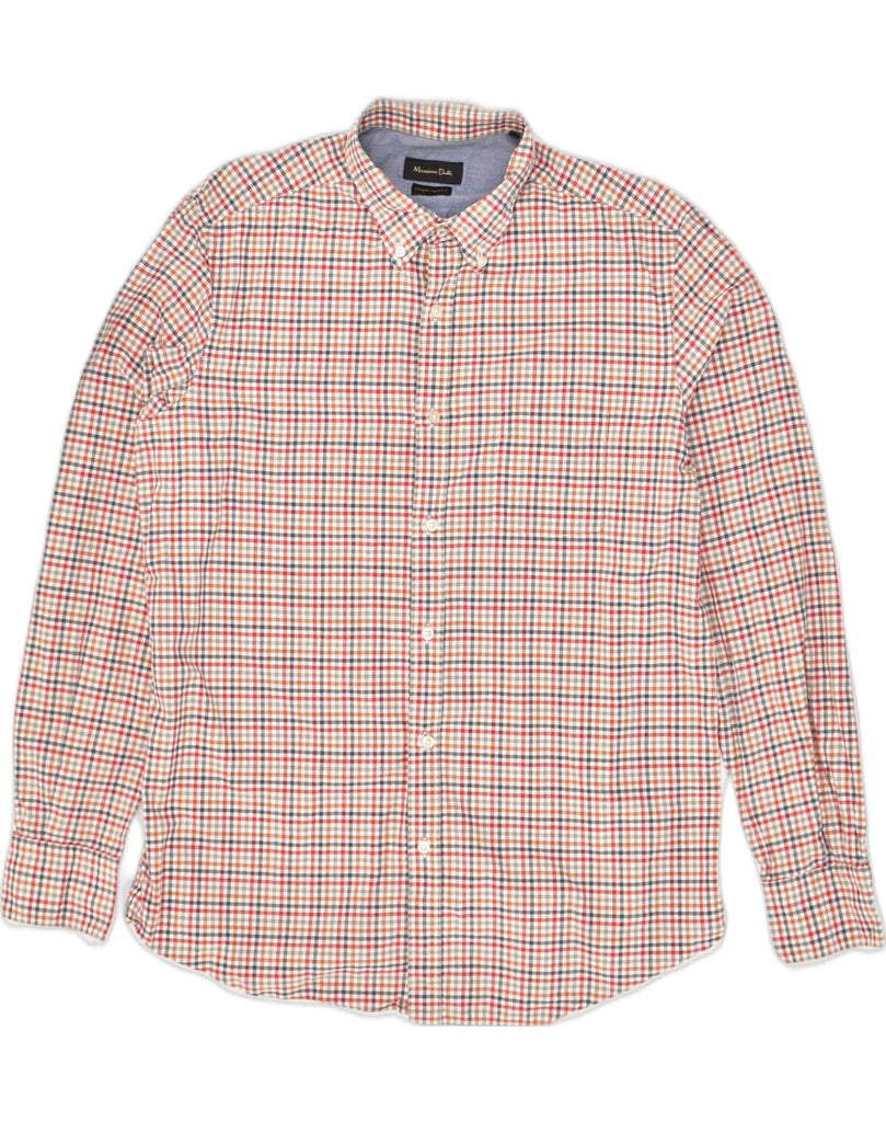 MASSIMO DUTTI Mens Shirt Large Red Check Cotton | Vintage Massimo Dutti | Thrift | Second-Hand Massimo Dutti | Used Clothing | Messina Hembry 